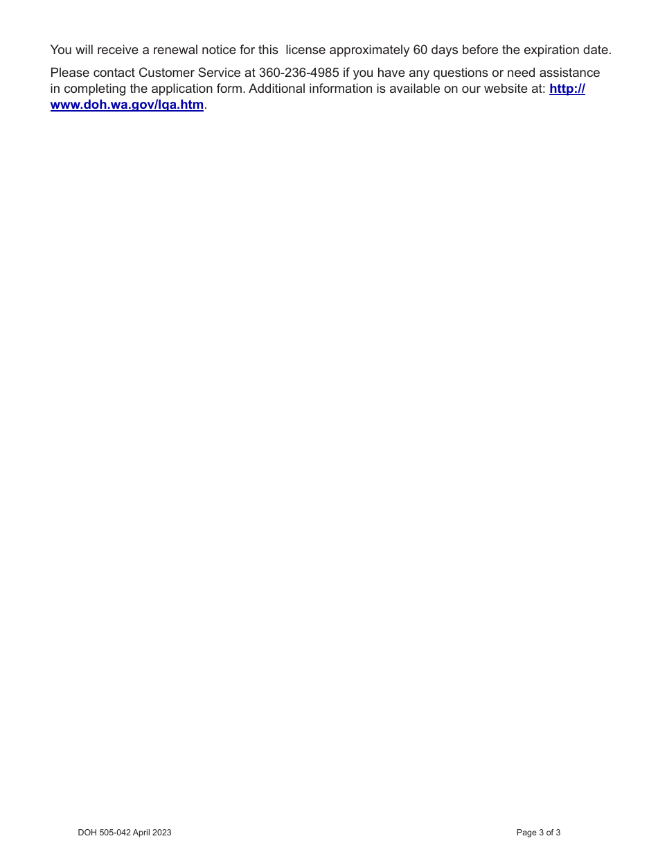 DOH Form 505-031 Provider Performed Microscopic Procedures (Ppmp) Medical Test Site License Application - Washington, Page 5