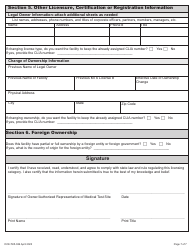 DOH Form 505-026 Certificate of Waiver Medical Test Site License Application - Washington, Page 13