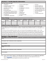 DOH Form 505-026 Certificate of Waiver Medical Test Site License Application - Washington, Page 8