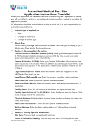 DOH Form 505-032 Accredited Medical Test Site License Application - Washington, Page 3