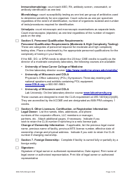 DOH Form 505-032 Accredited Medical Test Site License Application - Washington, Page 5