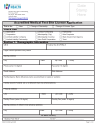 DOH Form 505-032 Accredited Medical Test Site License Application - Washington, Page 9