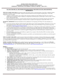 Form DMA1125A Wisconsin Temporary Construction Facility Emergency Response &amp; Hazardous Chemical Report - Wisconsin, Page 3
