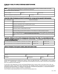Form HC-4 Health Care Coverage Questionnaire - Hawaii, Page 3