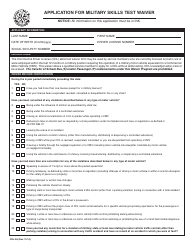 Document preview: Form CDL-3A Application for Military Skills Test Waiver - Texas