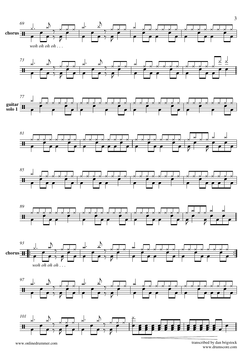 Guns N Roses - Sweet Child of Mine Sheet Music, Page 3
