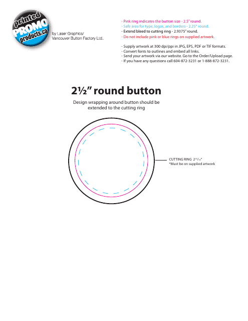 2.5 Inch Round Button Template - Canada