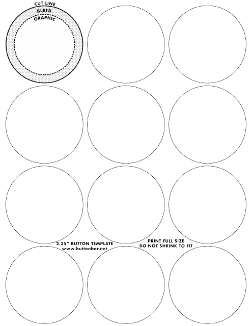 2.25 Inch Button Templates