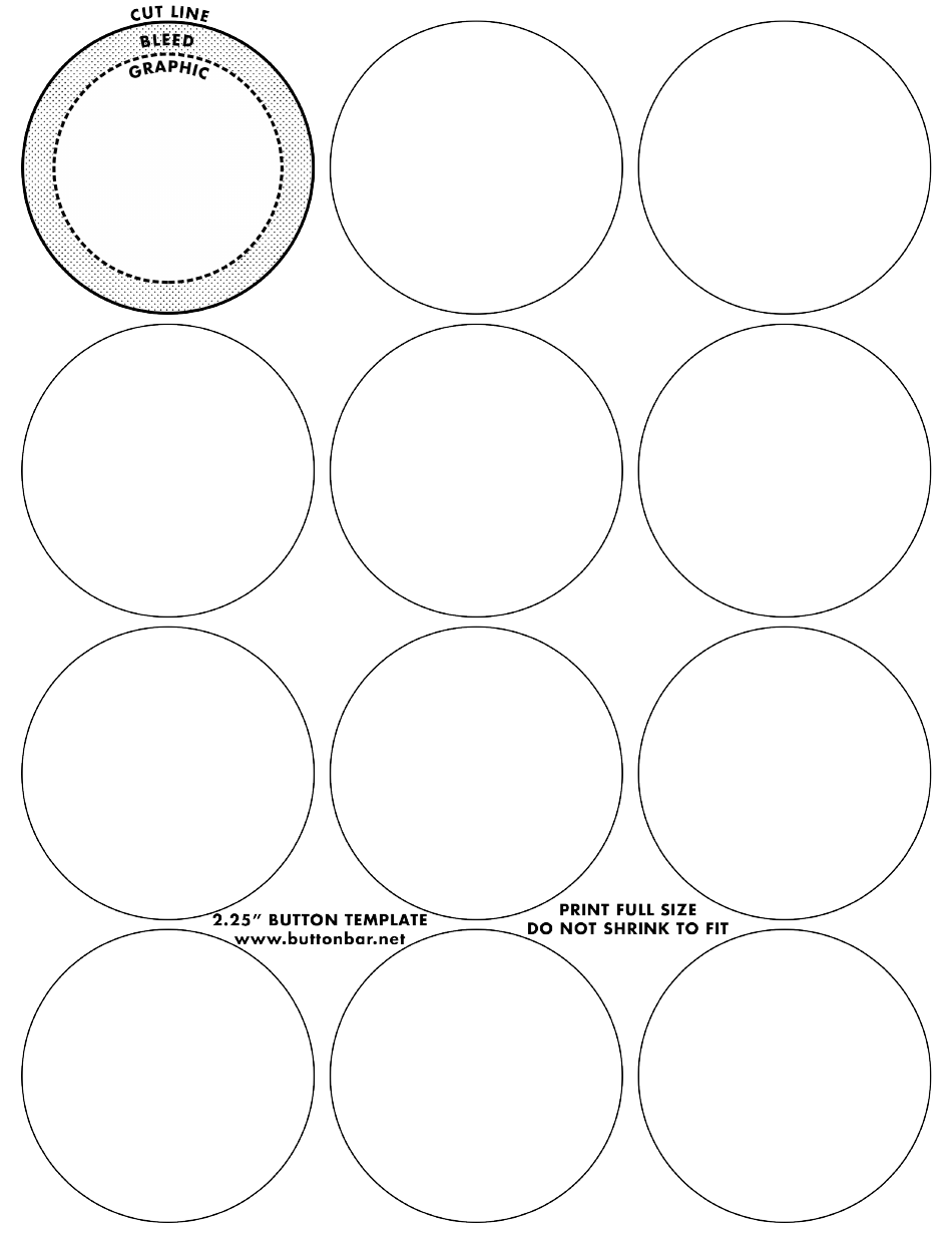 2 25 Inch Button Templates Download Printable PDF Templateroller