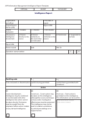 Intelligence Report Template - College of Policing
