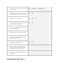 Secret Church Shopper Survey Form - Christ Church, Page 2