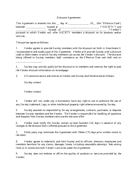 Document preview: Discount Agreement Template