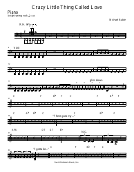 Document preview: Michael Buble - Crazy Little Thing Called Love Piano Sheet Music