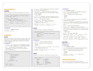 Core Types Cheat Sheet - Puppet Labs, Page 2