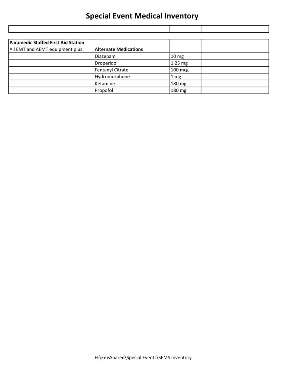Special Event Medical Inventory - Nevada, Page 4
