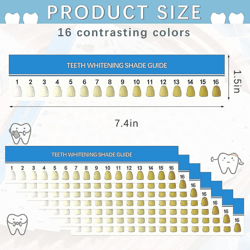 Document preview: Teeth Whitening Shade Guide - 16 Contrasting Colors