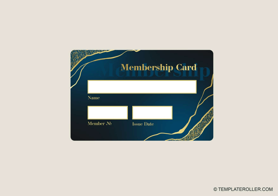 Membership Card Template - Blue and Gold