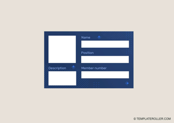 Document preview: Membership Card Template - Blue