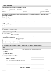 Form 2229E Residential Tenancy Agreement (Standard Form of Lease) - Ontario, Canada, Page 2