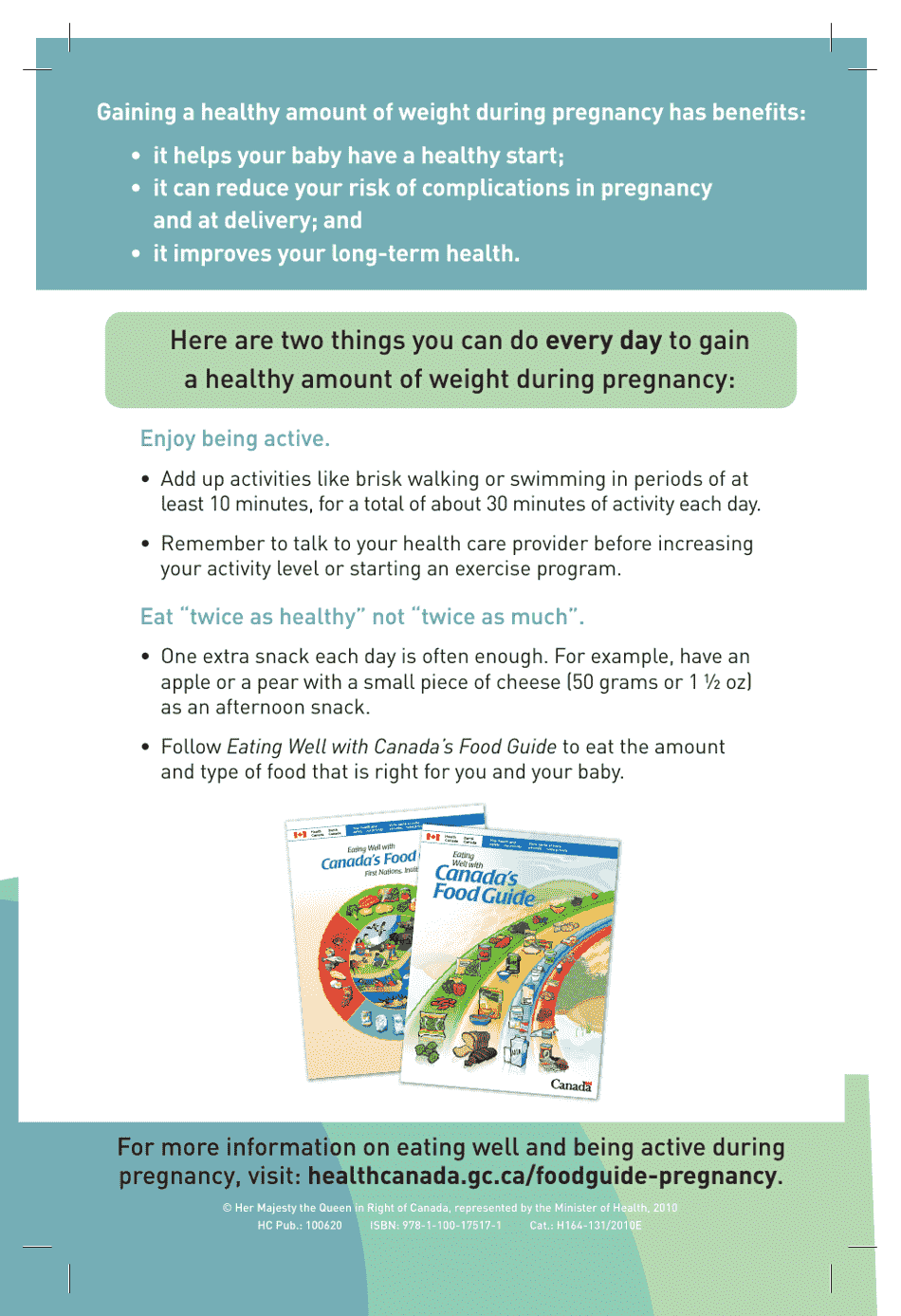 Pregnancy Weight Gain Card - Health Canada, Page 2