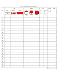 Document preview: Pictorial Blood Assessment Chart