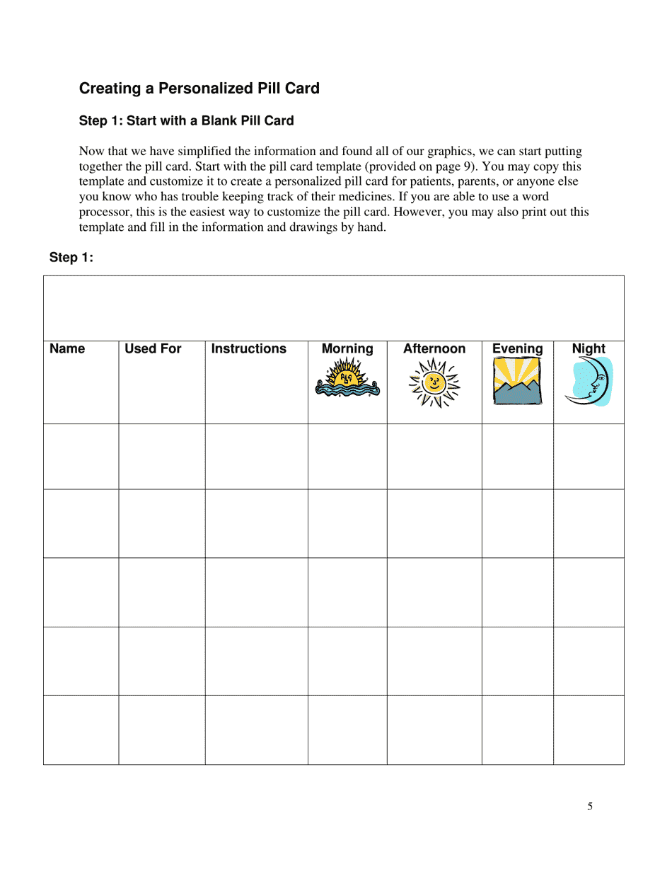 Pill Card Template, Page 5
