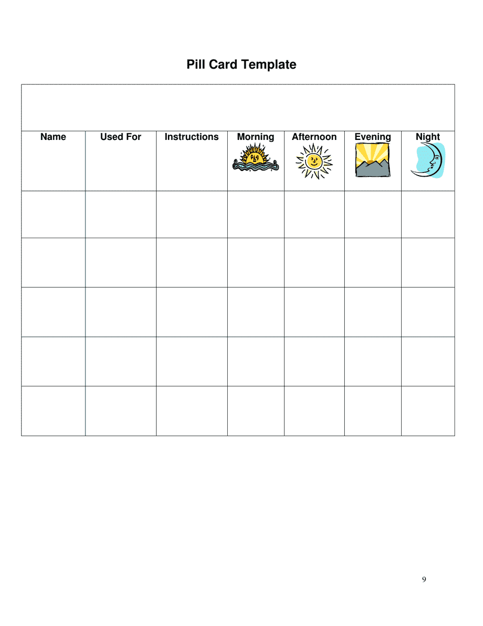 Pill Card Template, Page 9