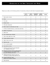 Disabilities of the Arm, Shoulder and Hand (Dash) Assessment Tool - Iwh &amp; Aaos &amp; Comss