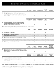 Disabilities of the Arm, Shoulder and Hand (Dash) Assessment Tool - Iwh &amp; Aaos &amp; Comss, Page 2