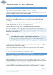 Hba1c Advice Sheet