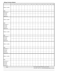 Billings Ovulation Method Personal Record Chart, Page 2