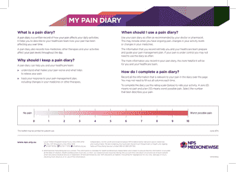 Pain Diary - Nps Medicinewise, Page 2