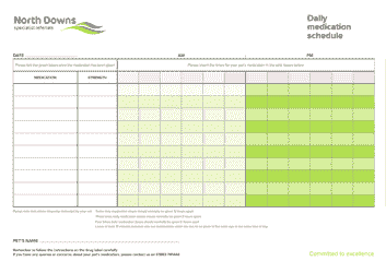 Document preview: Pet's Daily Medication Schedule