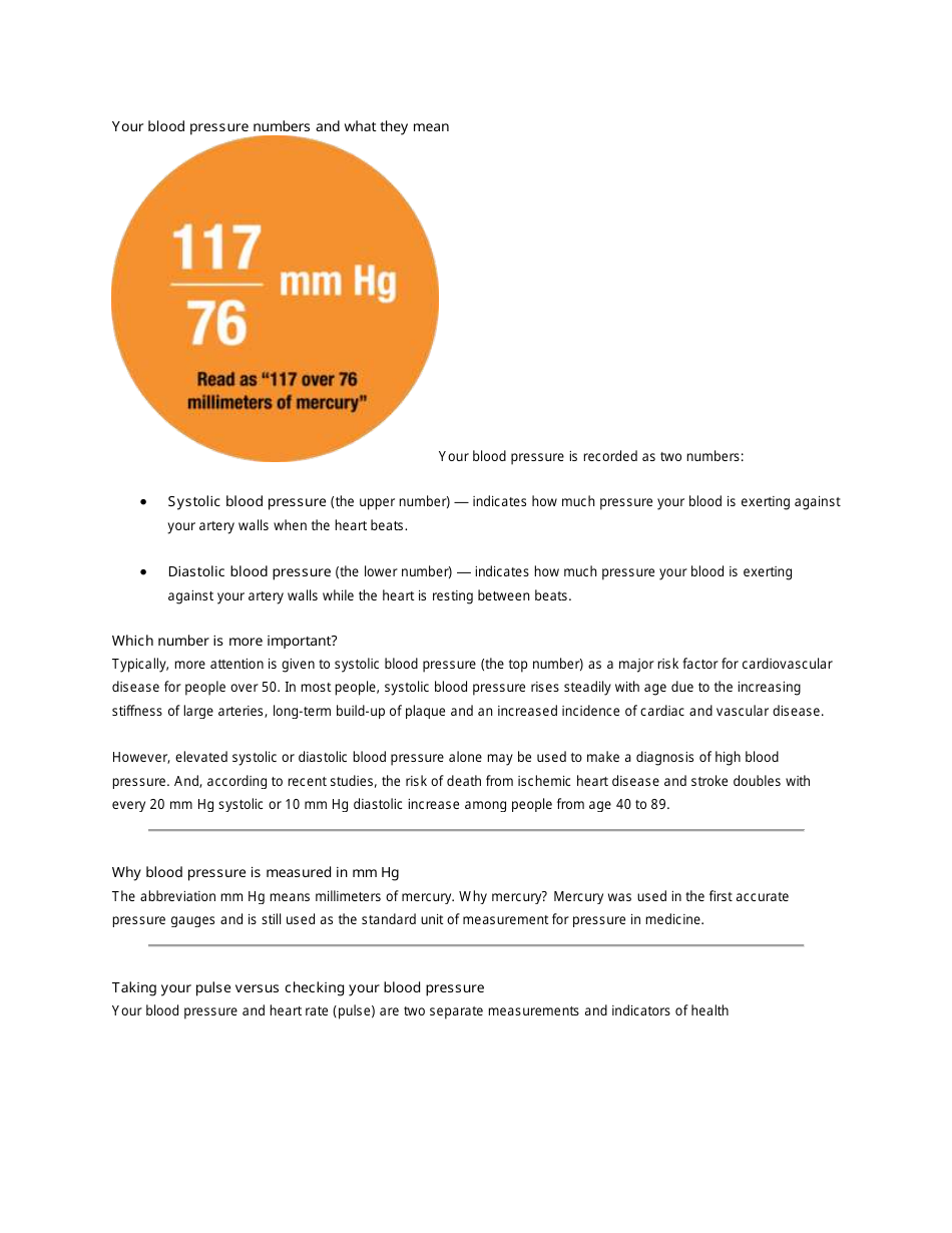 Blood Pressure Readings Chart, Page 3