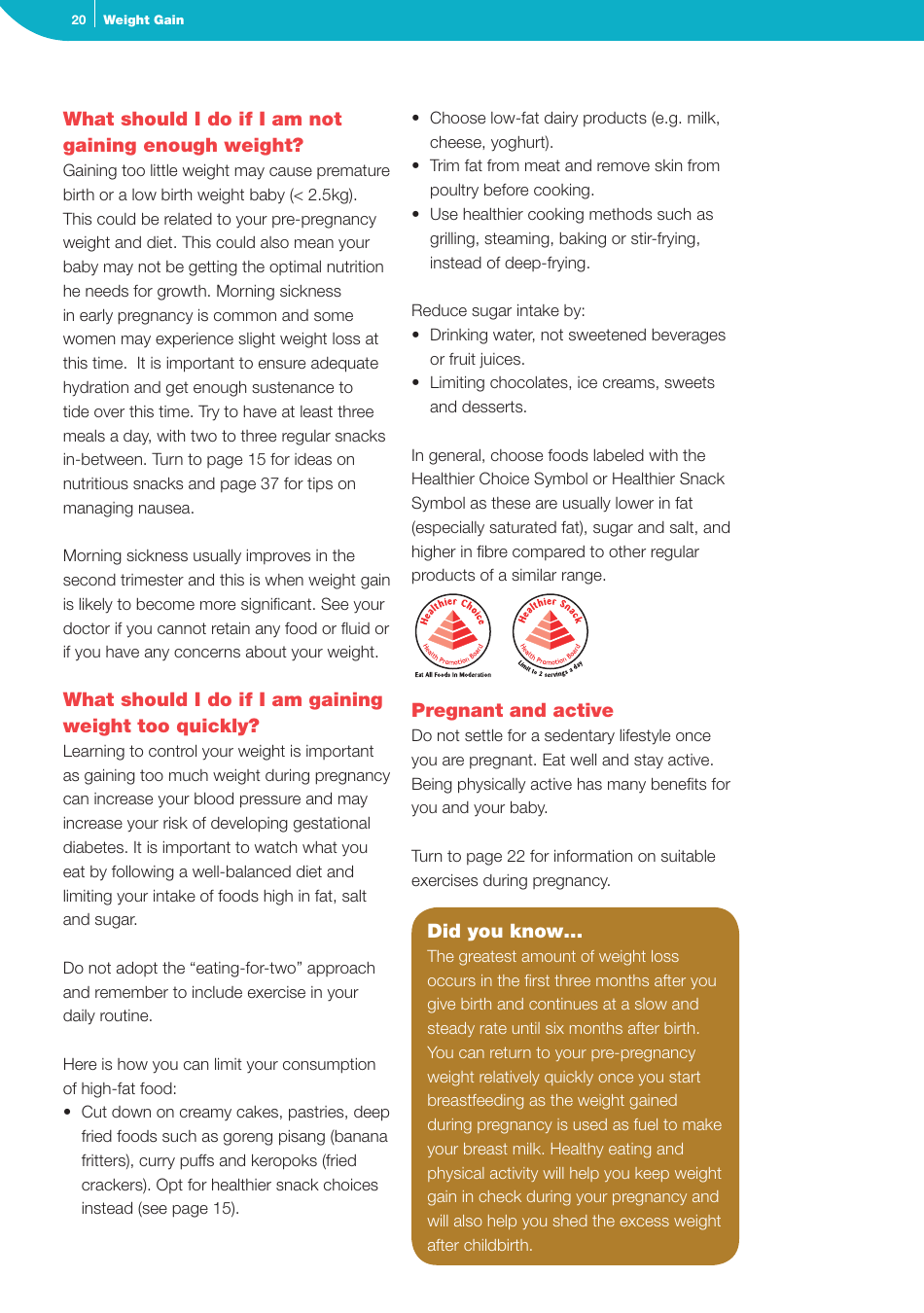 Pregnancy Weight Gain Checklist, Page 3