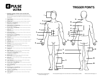 Document preview: Pain Trigger Points Chart - Enovative Technologies, Llc