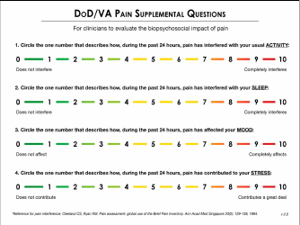 DoD/VA Pain Rating Scale, Page 2