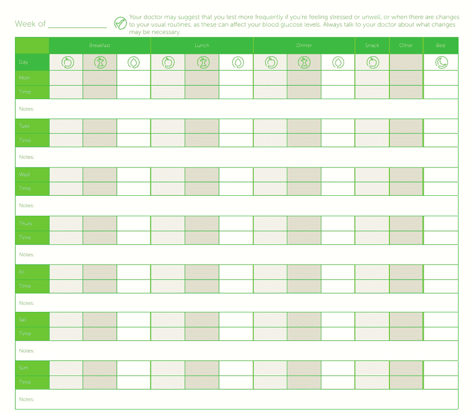 Blood Glucose Logbook - Lifescan, Page 4