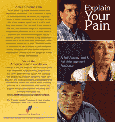 Pain Self-assessment Worksheet - Endo Pharmaceuticals