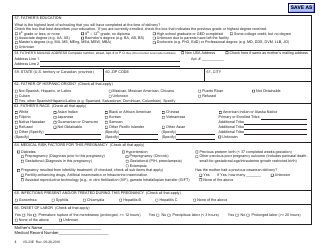 Form VS-23E Certificate of Live Birth Worksheet - Arizona, Page 4