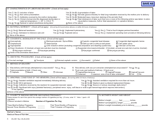 Form VS-23E Certificate of Live Birth Worksheet - Arizona, Page 5