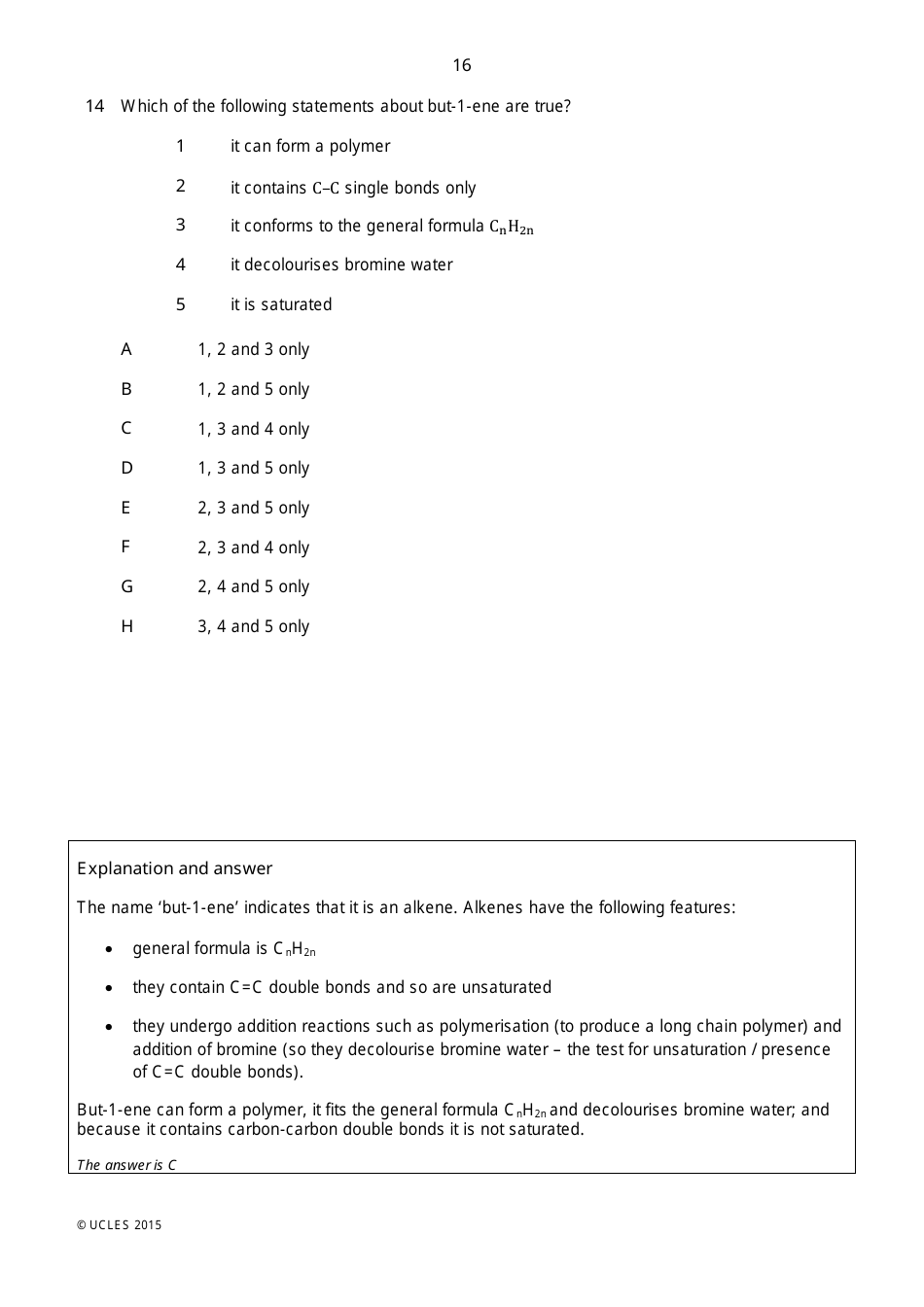 Biomedical Admissions Test Bmat 2014 Section 2 Explained Answers - Ucles, Page 15