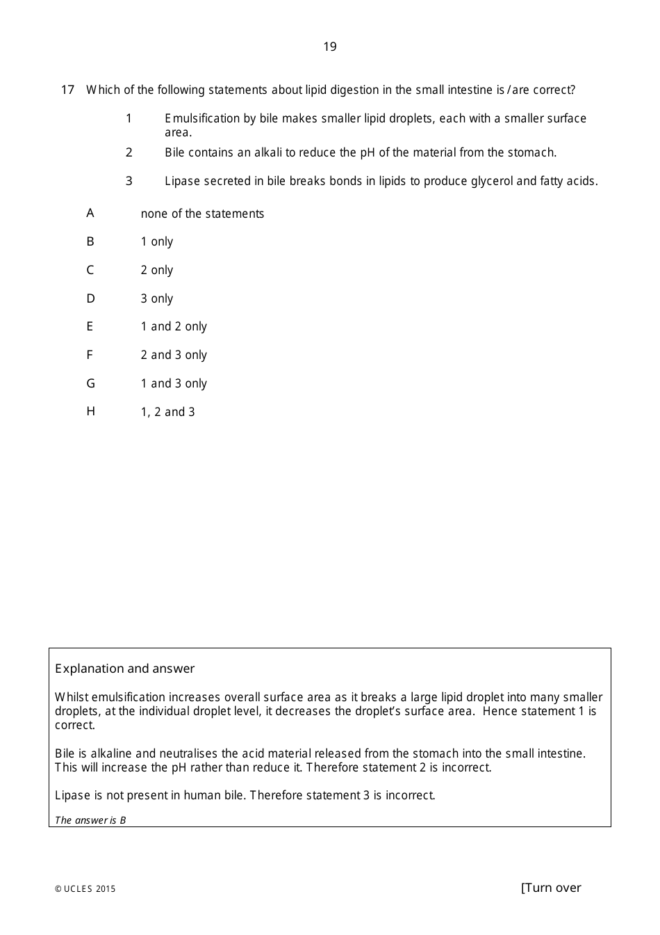 Biomedical Admissions Test Bmat 2014 Section 2 Explained Answers - Ucles, Page 18