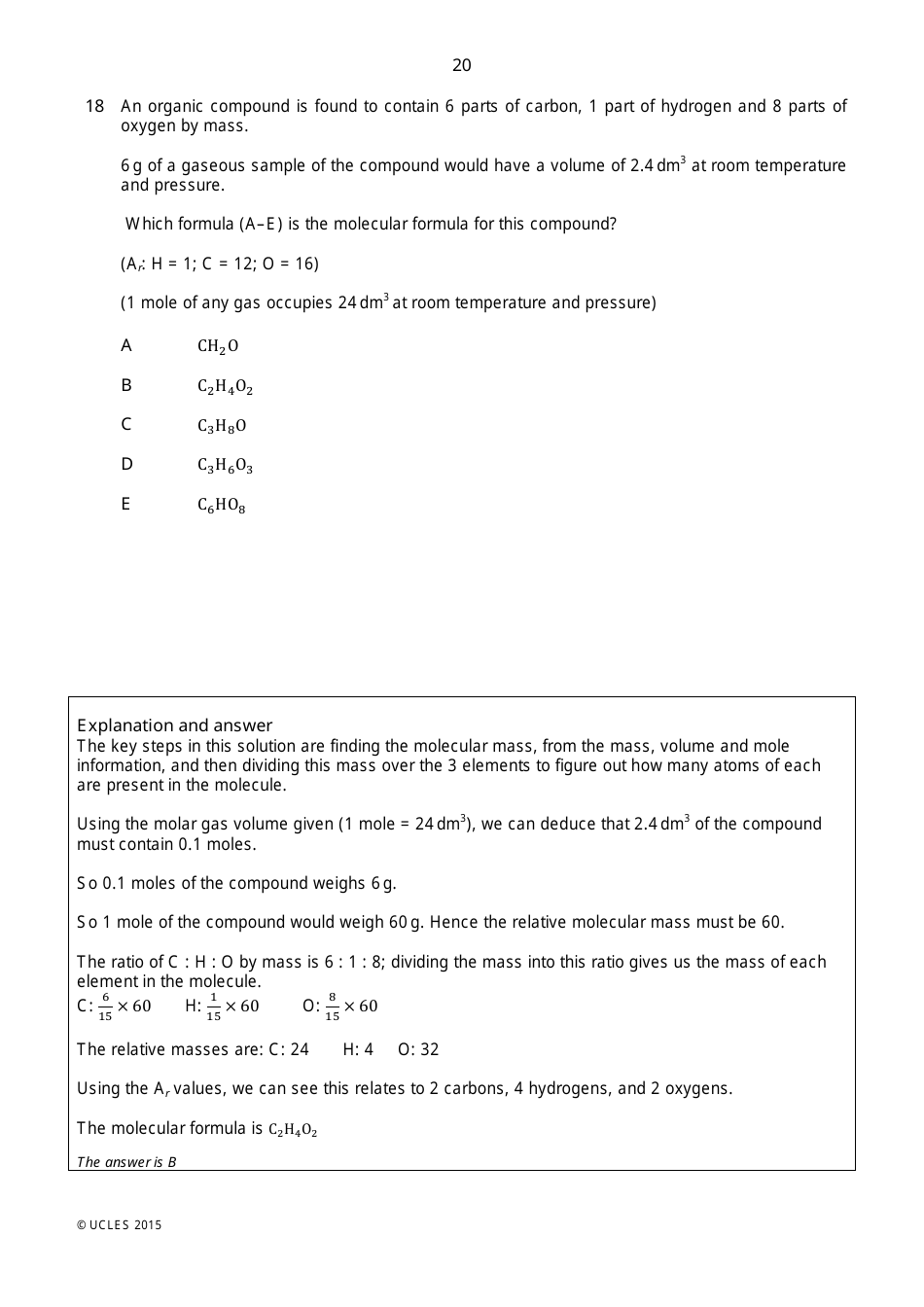 Biomedical Admissions Test Bmat 2014 Section 2 Explained Answers - Ucles, Page 19