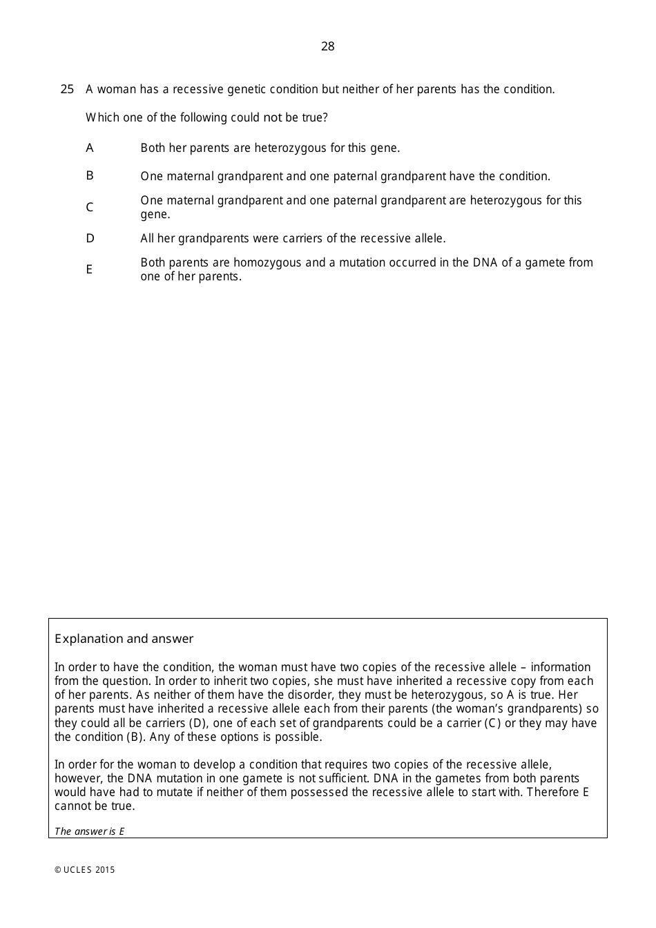 Biomedical Admissions Test Bmat 2014 Section 2 Explained Answers - Ucles, Page 27