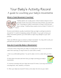 Baby Movements Activity Record - Utah