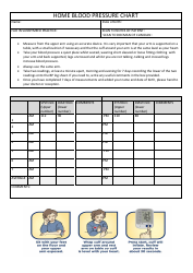 Document preview: Home Blood Pressure Chart Template