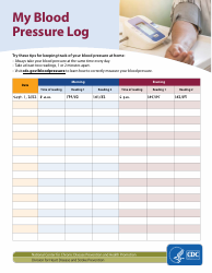 Document preview: Blood Pressure Log