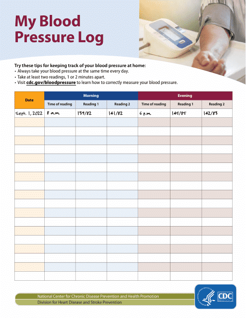 Blood Pressure Log Download Pdf