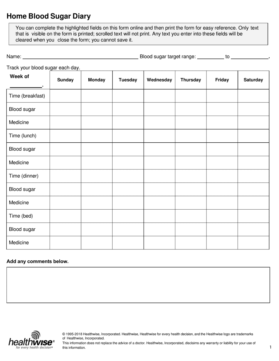 home-blood-sugar-diary-healthwise-download-fillable-pdf-templateroller